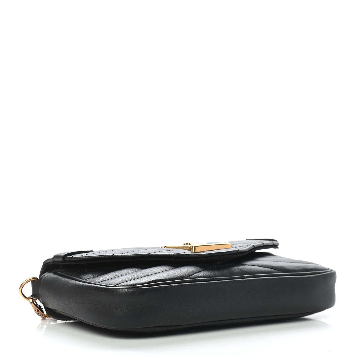 Louis Vuitton Calfskin New Wave Chain Pochette Black 4 of 8