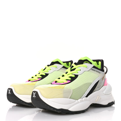 Louis Vuitton Monogram Calfskin Run 55 Sneakers 40 Pink White Yellow 4 of 8