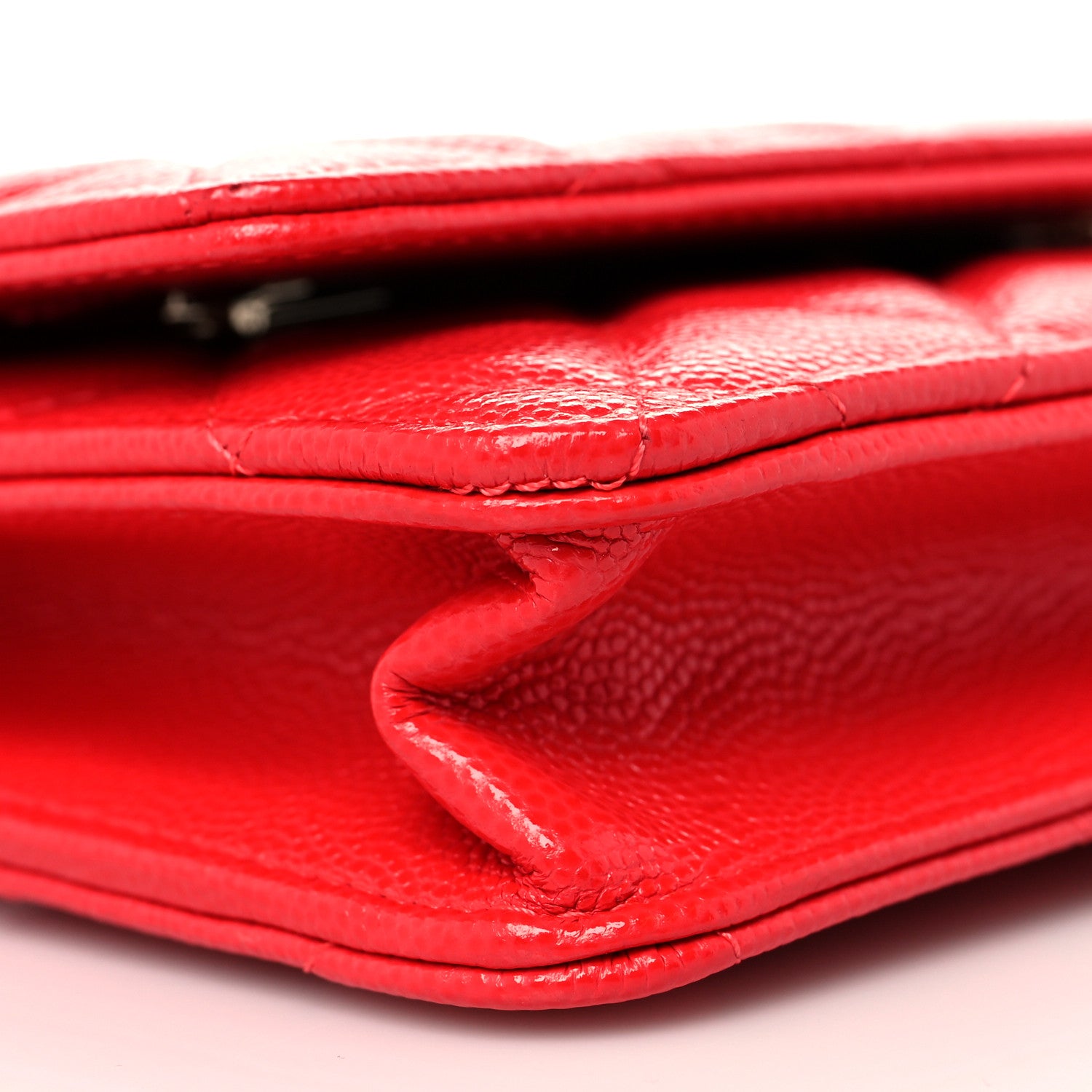 Chanel Caviar Quilted Wallet On Chain WOC Red 9 of 11