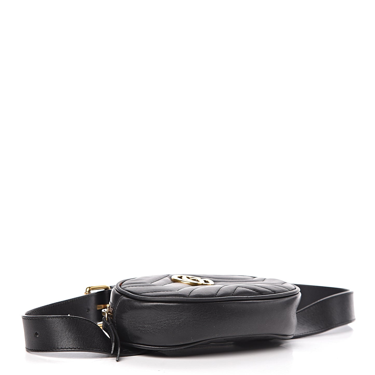 Calfskin Matelasse GG Marmont Belt Bag 85 34 Black