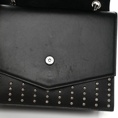 Saint Laurent Calfskin Studded Monogram Medium Sulpice Shoulder Bag Black 11 of 12