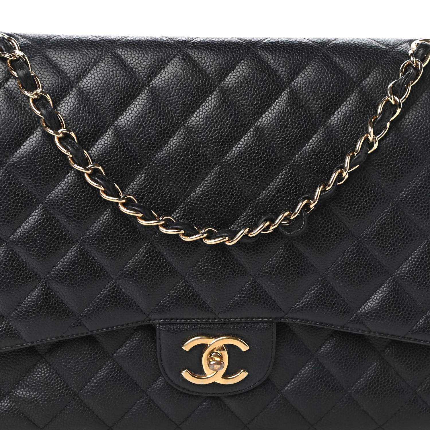 Chanel Caviar Quilted Maxi Double Flap Black 8 of 10