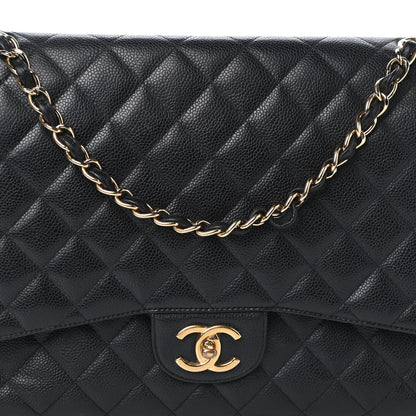 Chanel Caviar Quilted Maxi Double Flap Black 8 of 10