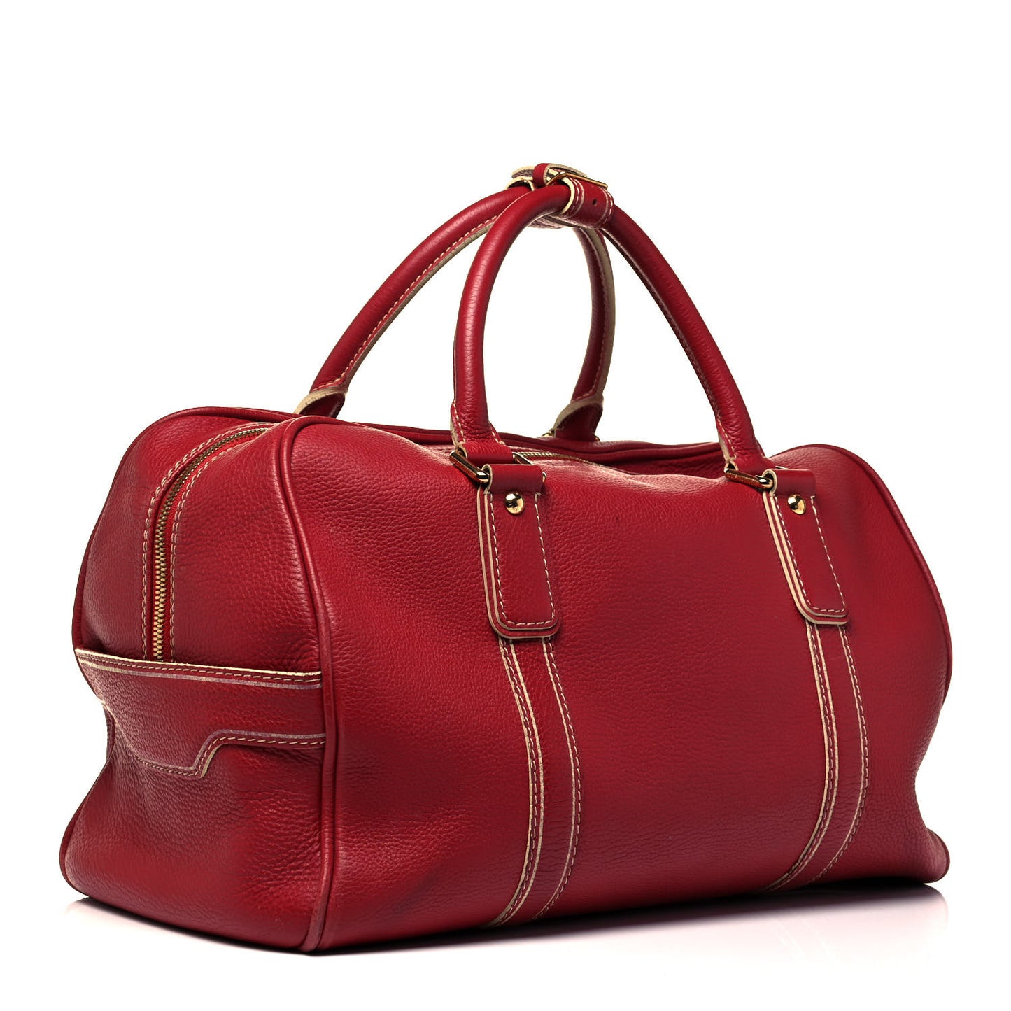 Tobago Leather Carryall Red