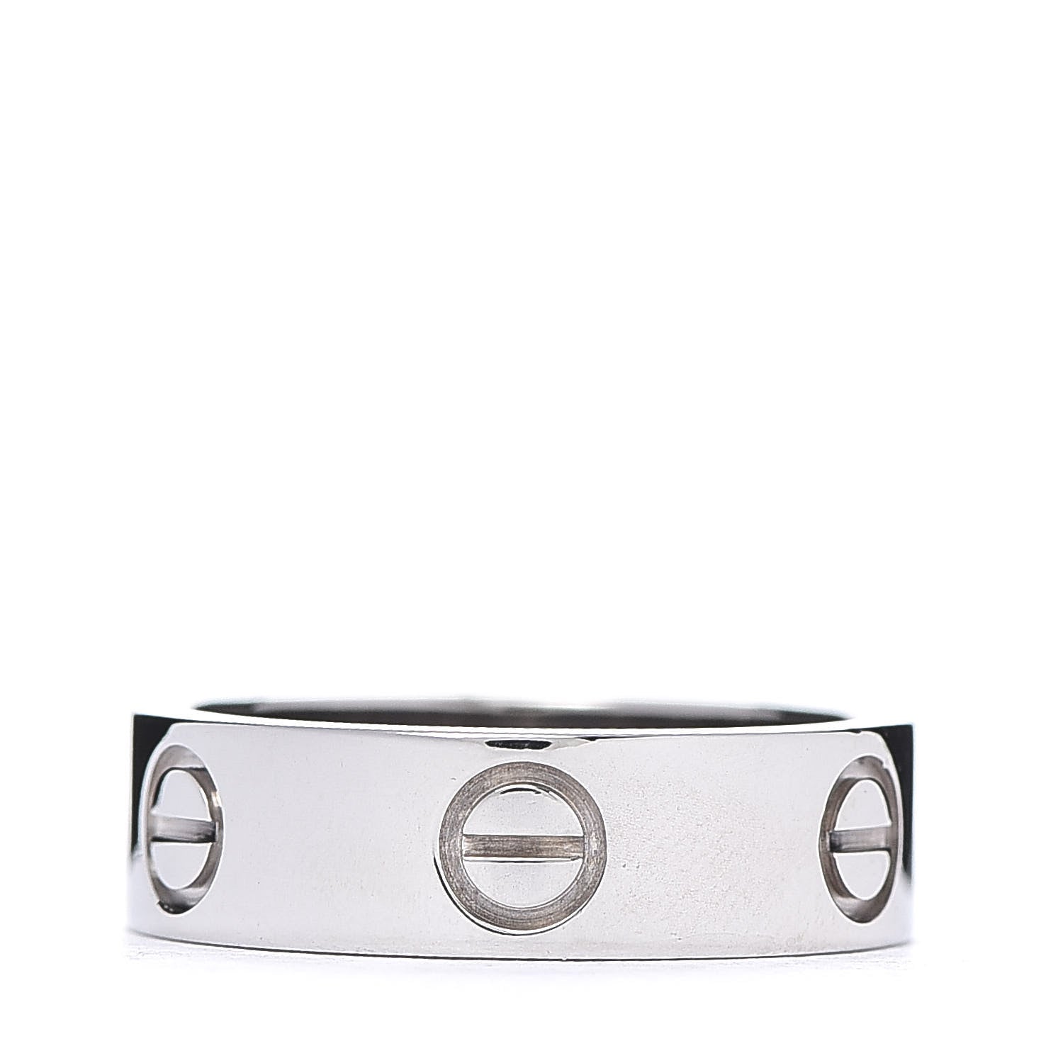 Cartier 18K White Gold 5.5mm LOVE Ring 51 5.75 1 of 5