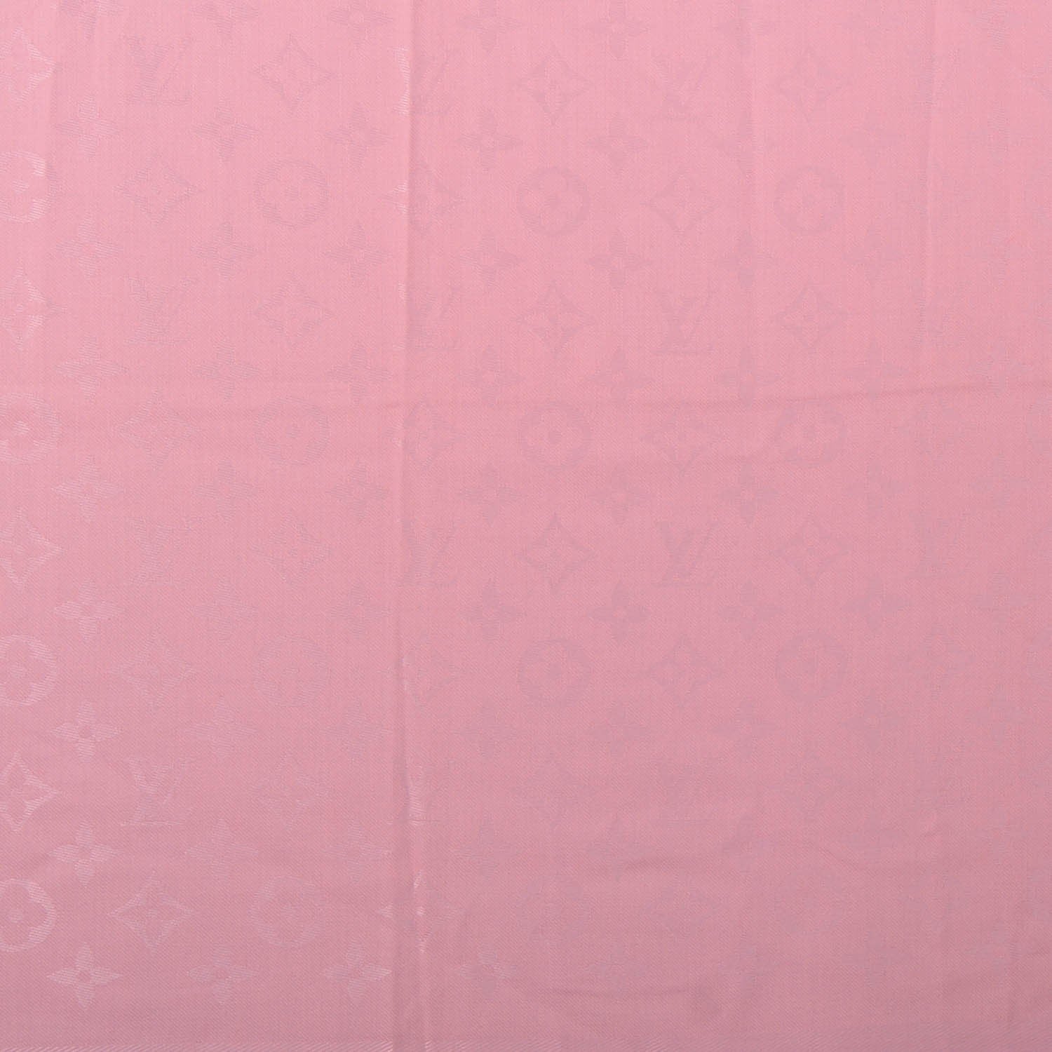 Louis Vuitton Silk Wool Monogram Shawl Pink 2 of 10