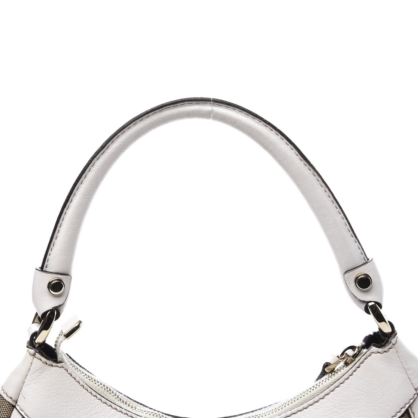 Monogram Medium D Gold Ring Hobo White