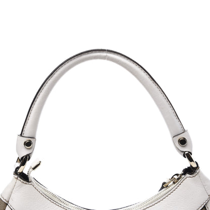 Gucci Monogram Medium D Gold Ring Hobo White 10 of 11