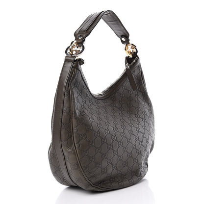 Gucci Guccissima Medium GG Twins Hobo Olive Green 3 of 15