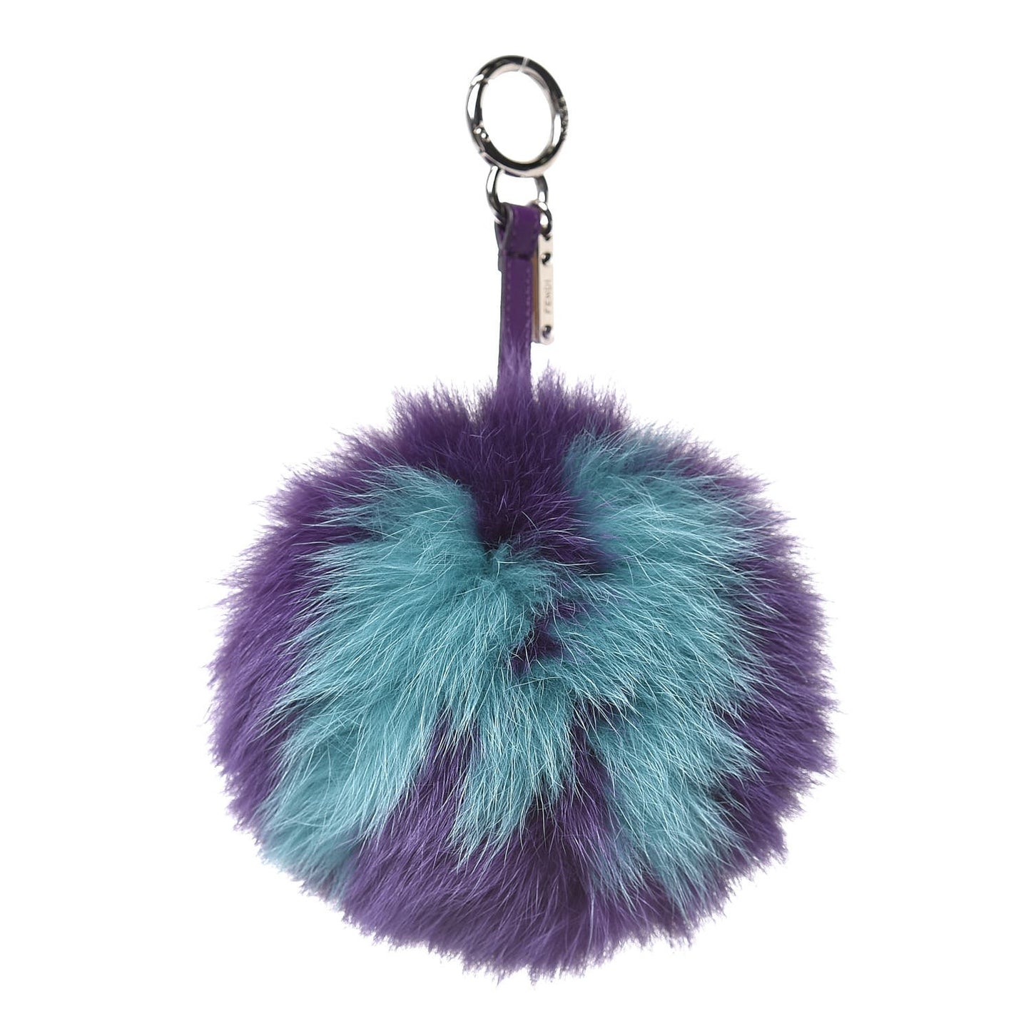 Fox Fur Shiny Nappa Bi-Color M ABCharm Bag Charm Viola Lago Viola Plus