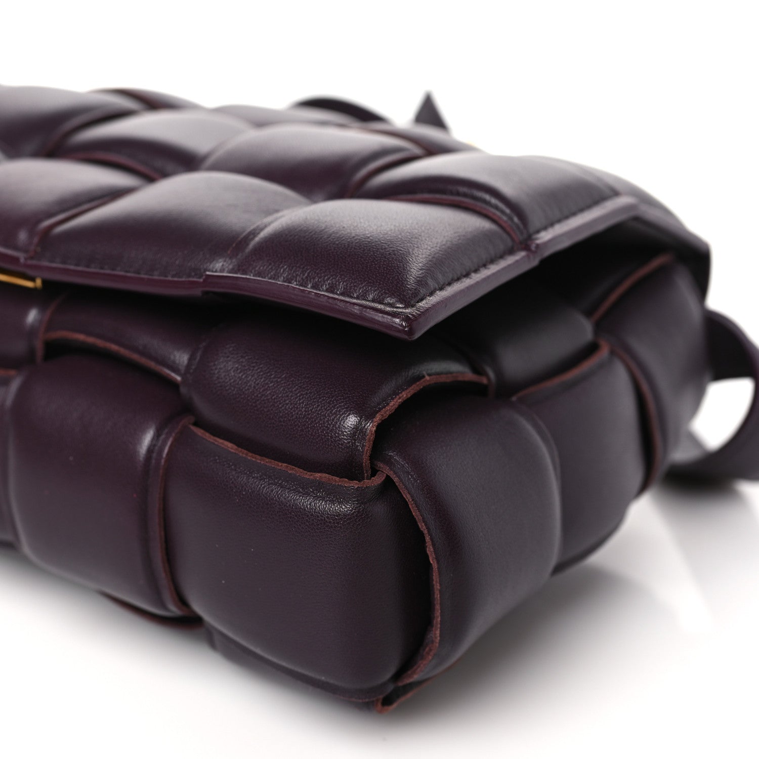 Bottega Veneta Nappa Maxi Intreccio Padded Cassette Crossbody Bag Plum 8 of 8