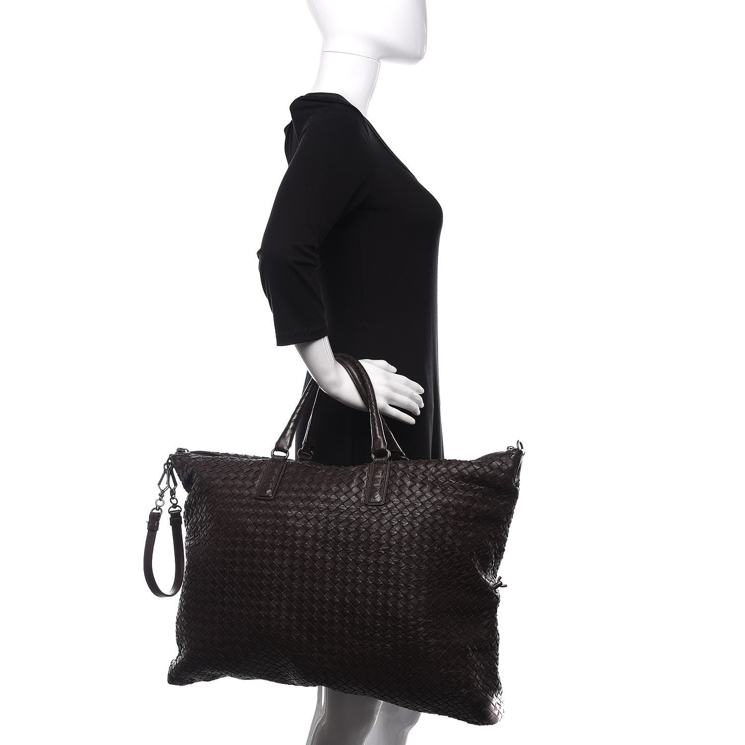 Bottega Veneta Nappa Intrecciato Maxi Convertible Tote Ebano 2 of 11