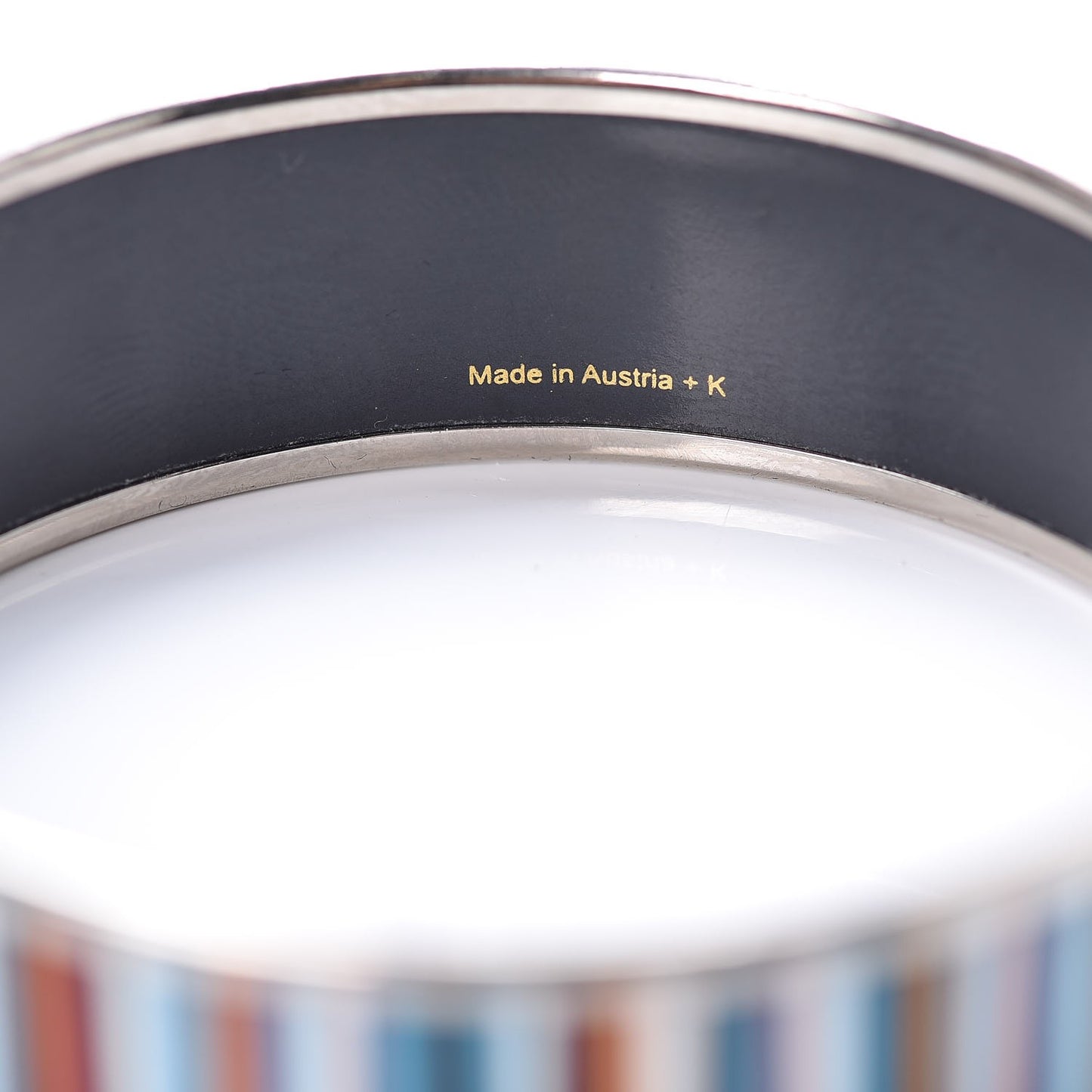 Enamel Printed Stripes Wide Bracelet 62