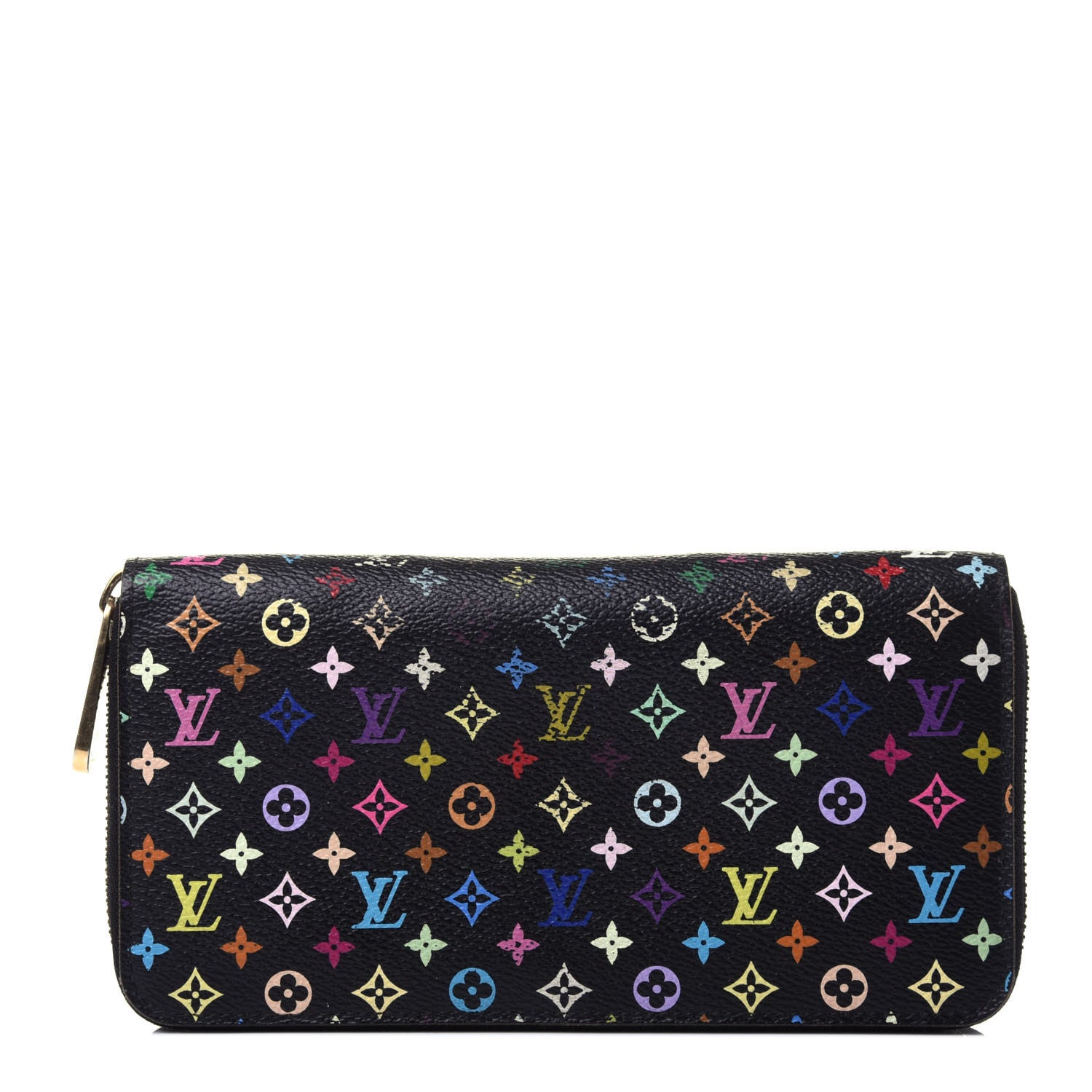 Louis Vuitton Monogram Multicolor Zippy Wallet Black Grenade 1 of 4
