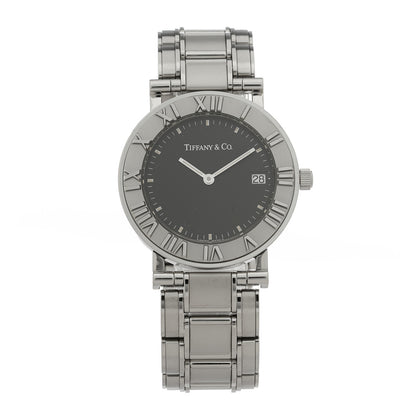 Tiffany Stainless Steel 33mm Atlas Quartz Watch Black 1 of 4