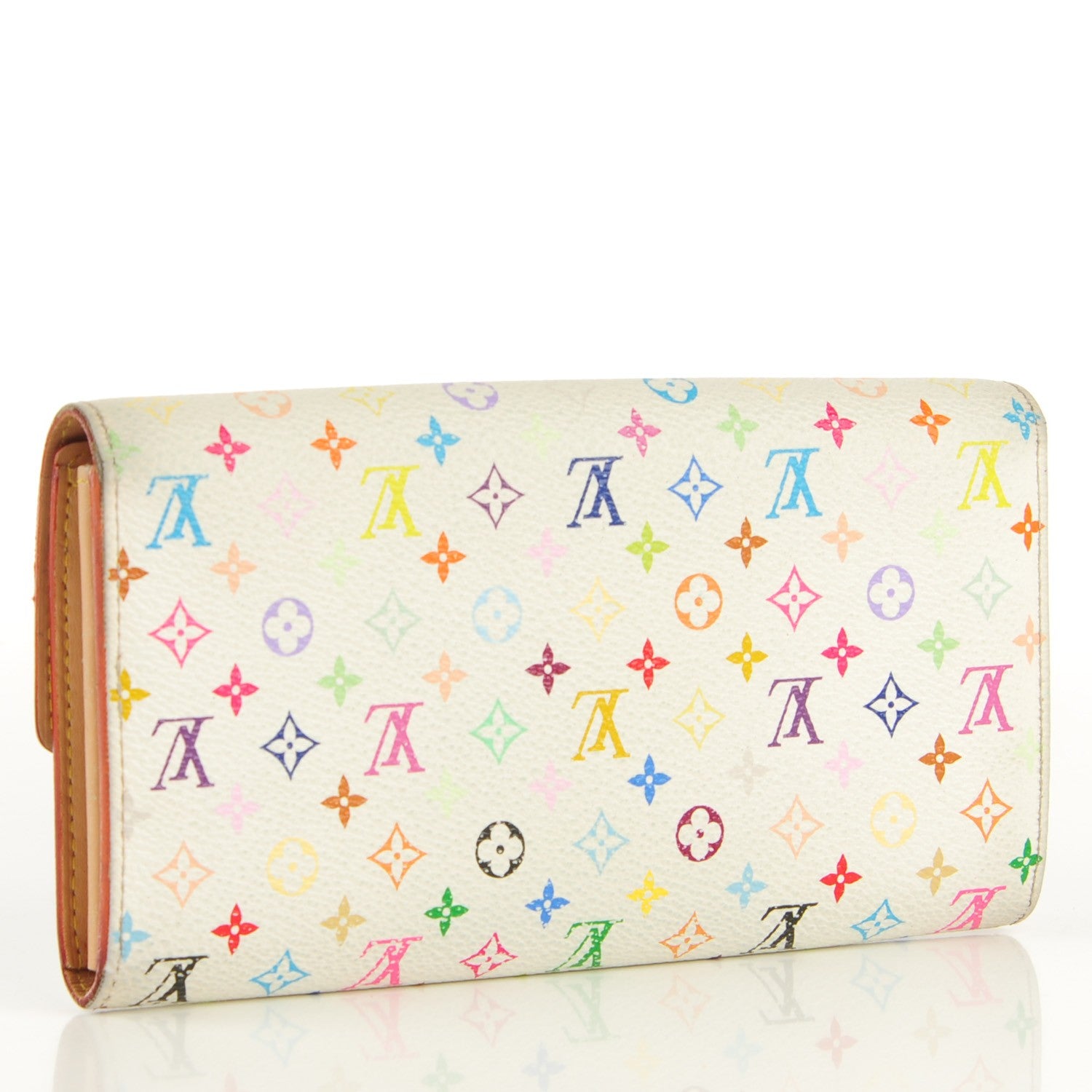 Louis Vuitton Monogram Multicolor Sarah Wallet White 3 of 7