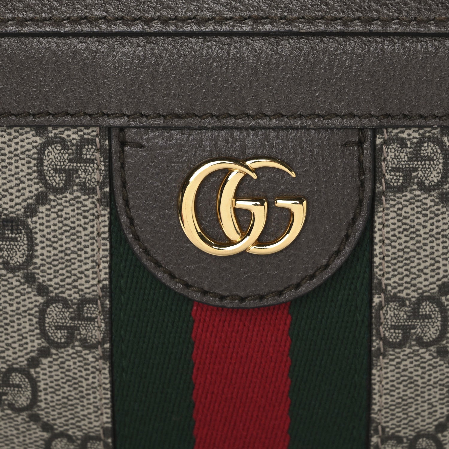 Gucci GG Supreme Monogram Web Small Ophidia Top Handle Shoulder Bag Brown 8 of 11