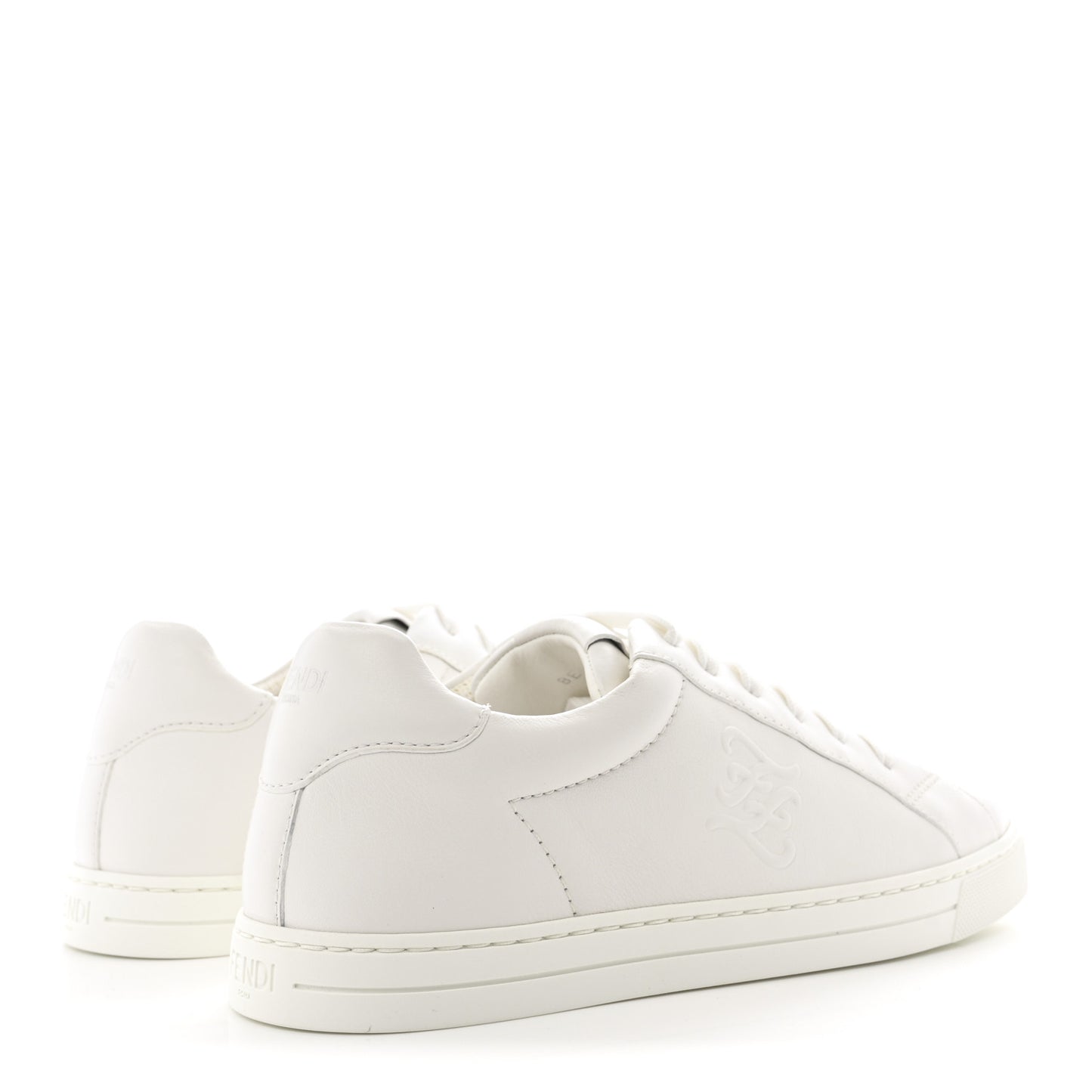 Vitello Karligraphy Embossed Womens Low Top Sneakers 36.5 White