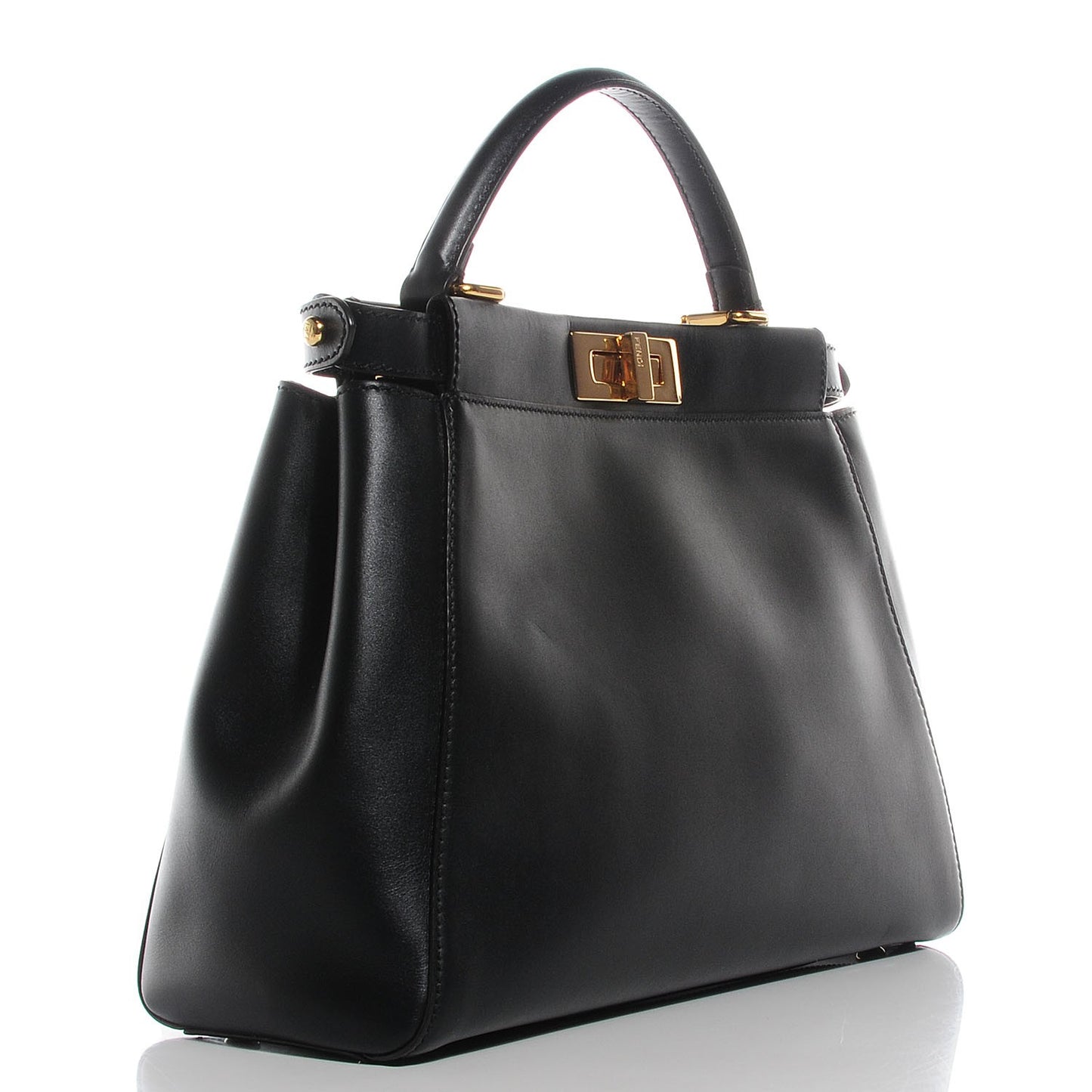 Vitello Morgan Fabric Jacquard Pequin Medium Peekaboo Iconic Satchel Black Tobacco