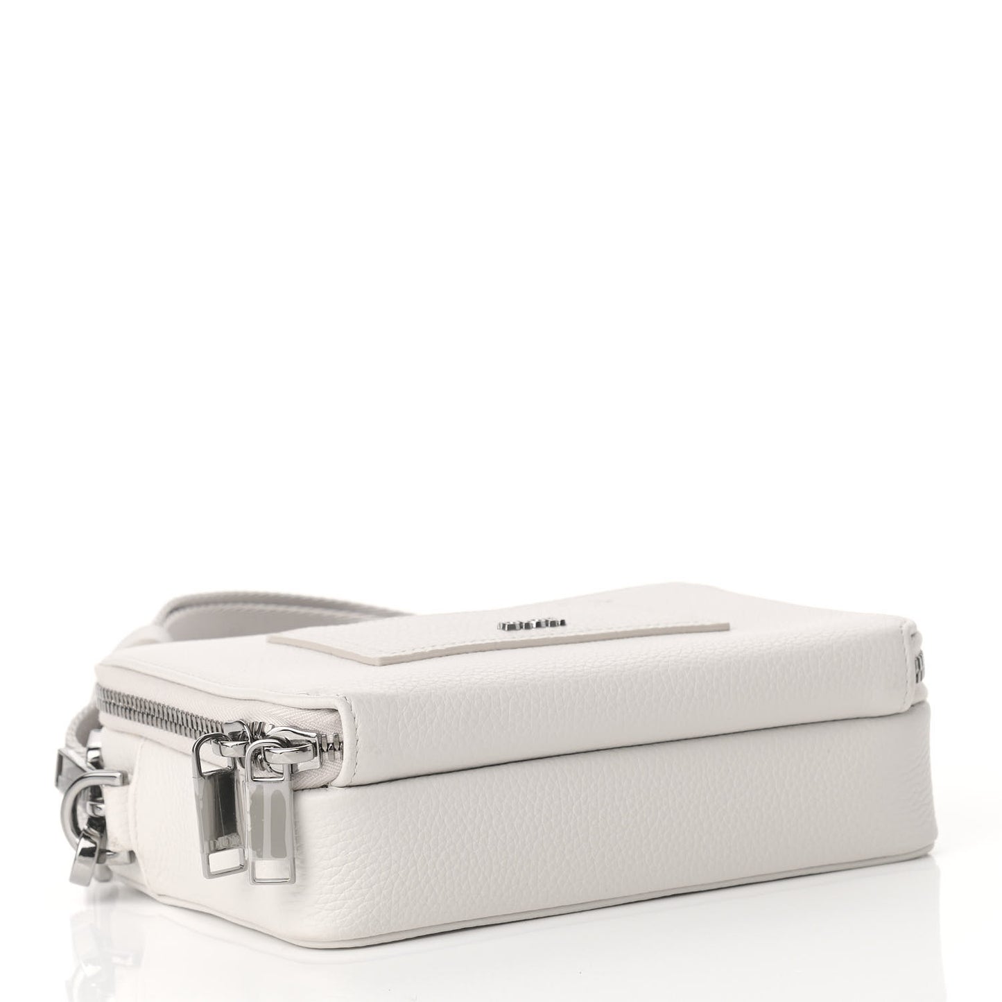 Grained Calfskin Pouch Shoulder Bag Beige