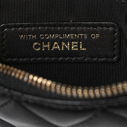 Chanel Lambskin Quilted Small No. 5 Cosmetic Case Black 7 of 11