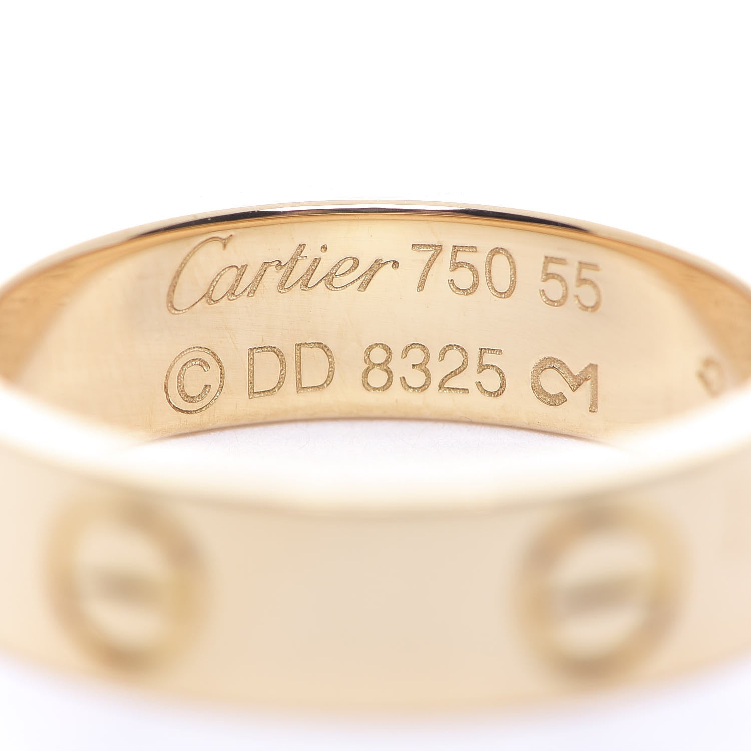 Cartier 18K Yellow Gold 5.5mm LOVE Ring 55 7.25 3 of 4