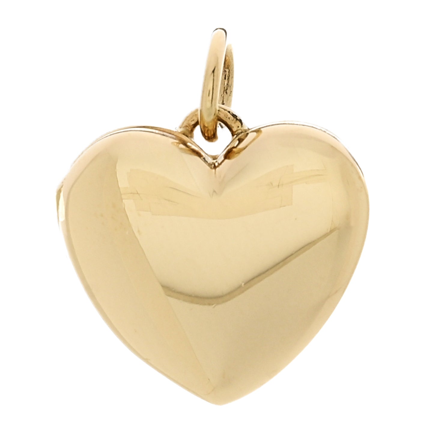 18K Yellow Gold Heart Locket Pendant