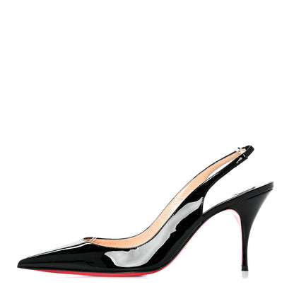 Christian Louboutin Patent Clare Sling 80 Pumps 40 Black 1 of 8