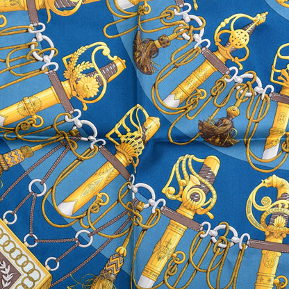 Hermes Silk Cliquetis Pocket Square Scarf 1 of 5