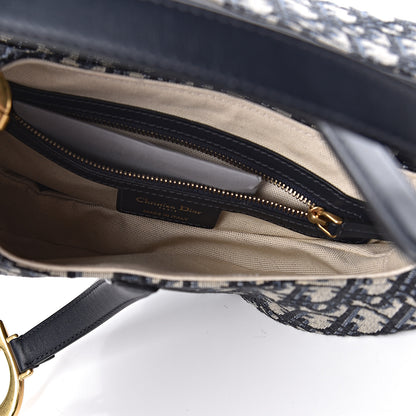 Christian Dior Oblique Saddle Bag Blue 5 of 15