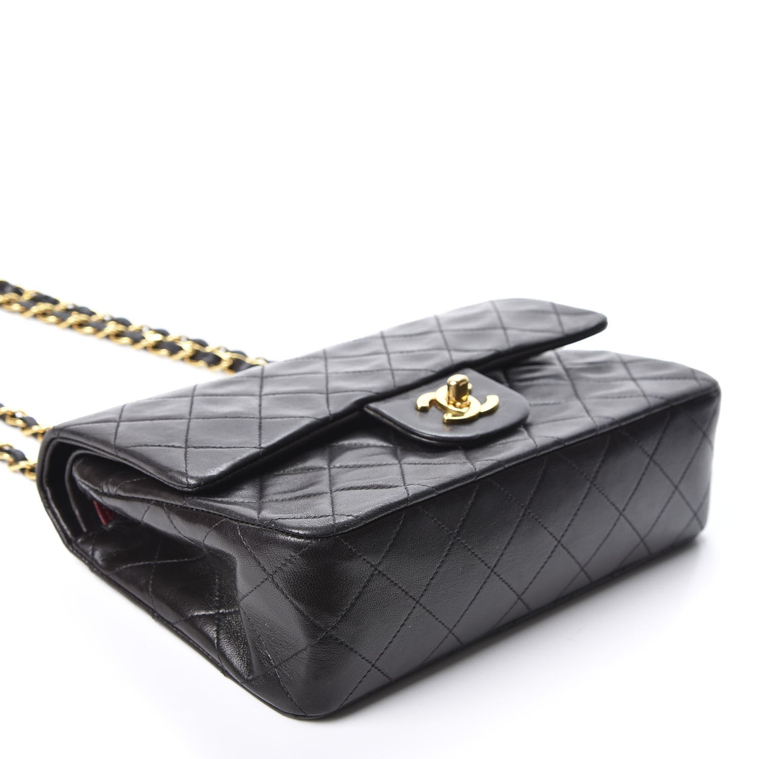 Chanel Lambskin Quilted Small Double Flap Black 3 of 10