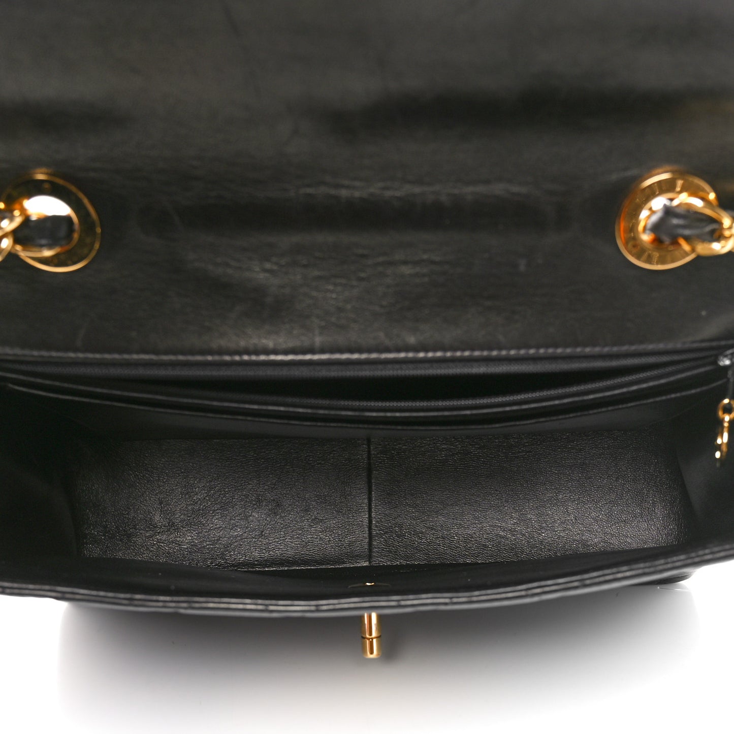 Lambskin Quilted XL Jumbo Single Flap Black