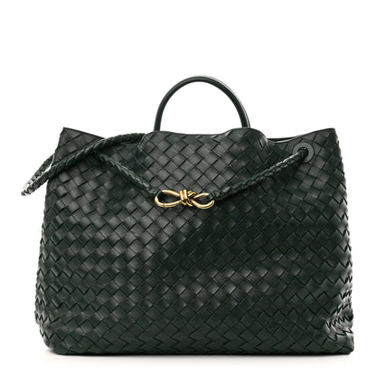 Bottega Veneta Nappa Intrecciato Large Andiamo Shoulder Bag Emerald Green 1 of 11