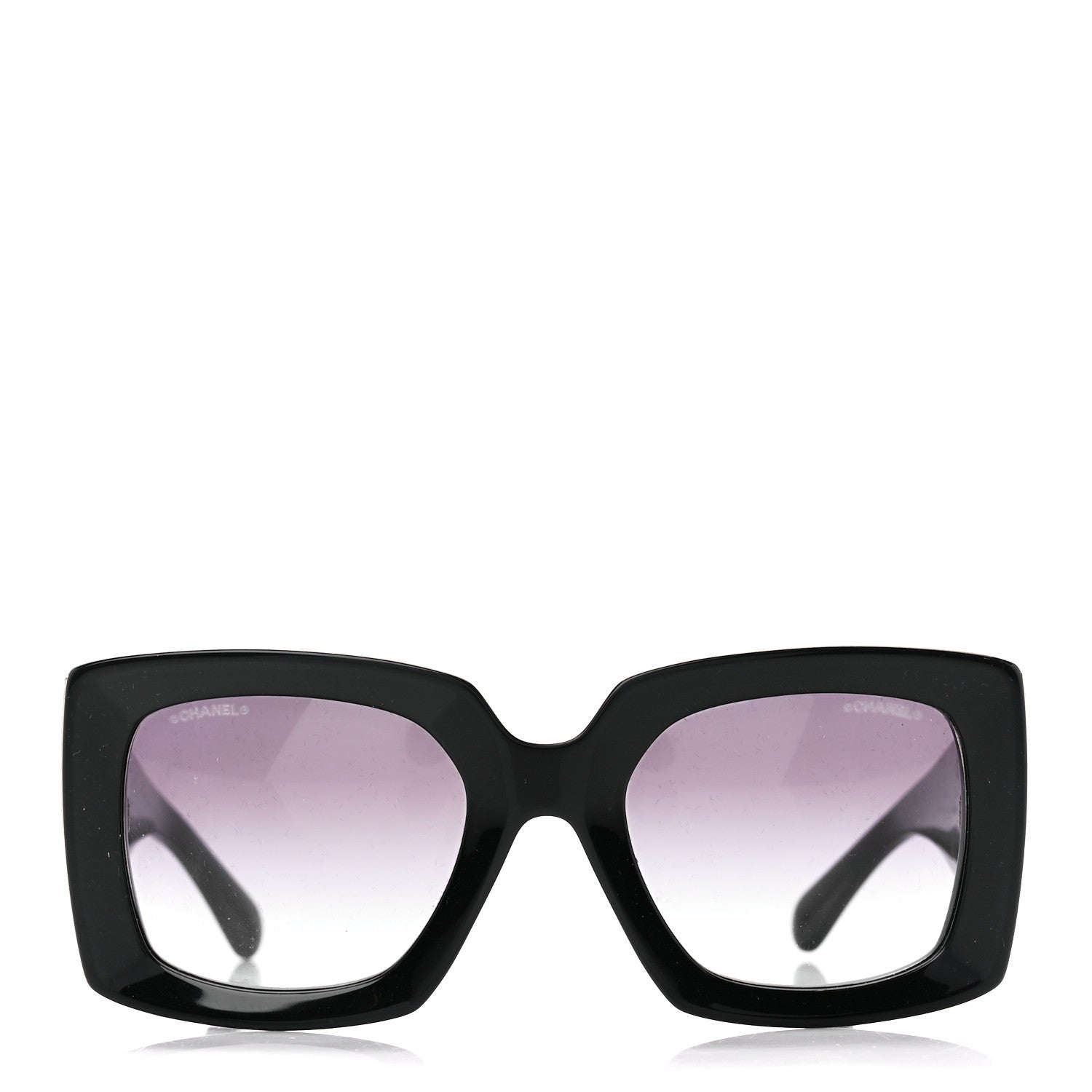 Chanel Acetate Rectangle Sunglasses 5435 Black 2 of 8