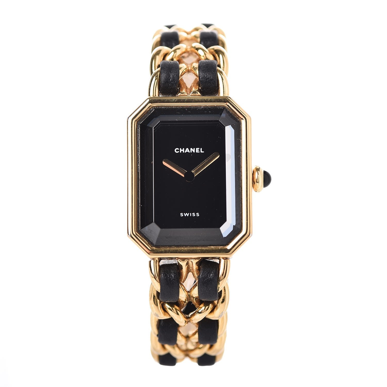 Chanel Stainless Steel Lambskin 20mm Chain Premiere Quartz Watch Gold M 1 of 7