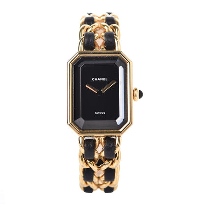 Chanel Stainless Steel Lambskin 20mm Chain Premiere Quartz Watch Gold M 1 of 7