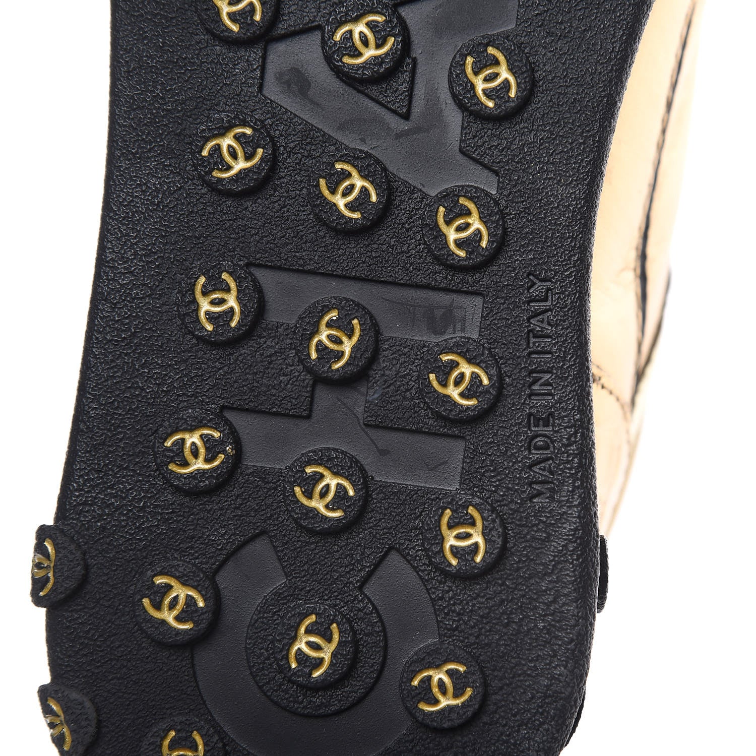 Chanel Metallic Lambskin Satin Finish CC Womens Sneakers 36.5 Gold 7 of 8