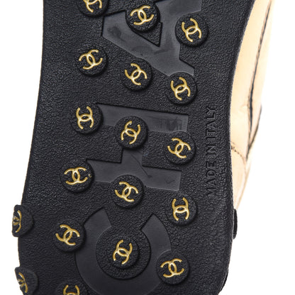 Chanel Metallic Lambskin Satin Finish CC Womens Sneakers 36.5 Gold 7 of 8