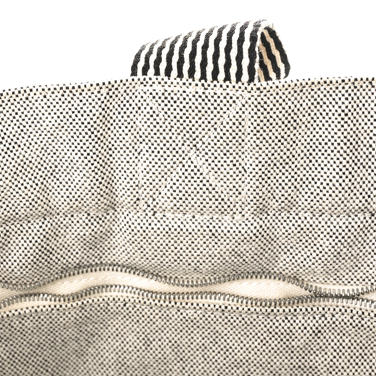 Hermes Canvas Herline GM Tote Light Grey 9 of 10