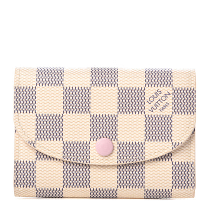 Louis Vuitton Damier Azur Rosalie Coin Purse Rose Ballerine 1 of 6