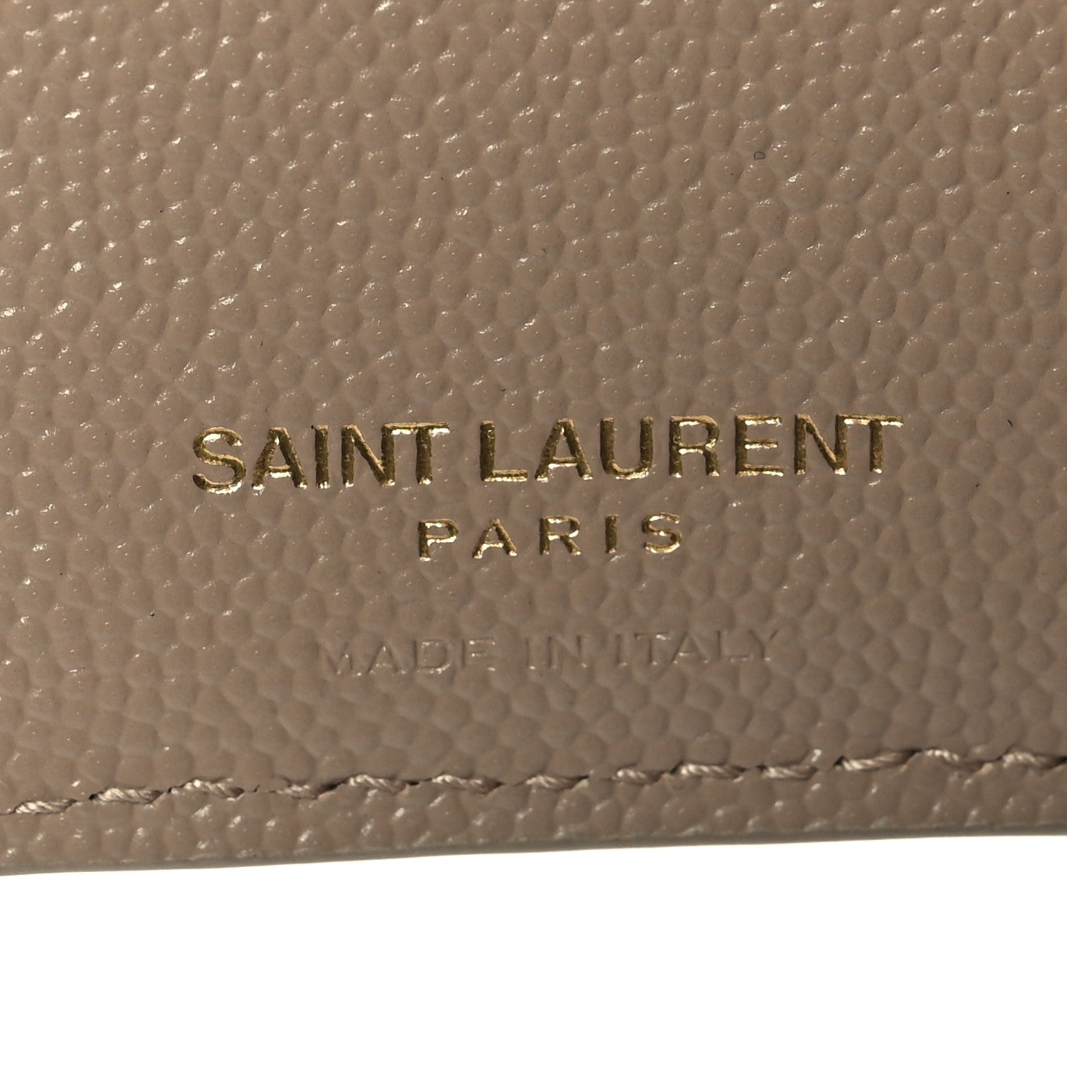Saint Laurent Grain De Poudre Matelasse Chevron Monogram Zipped Card Case Nude Powder 7 of 9
