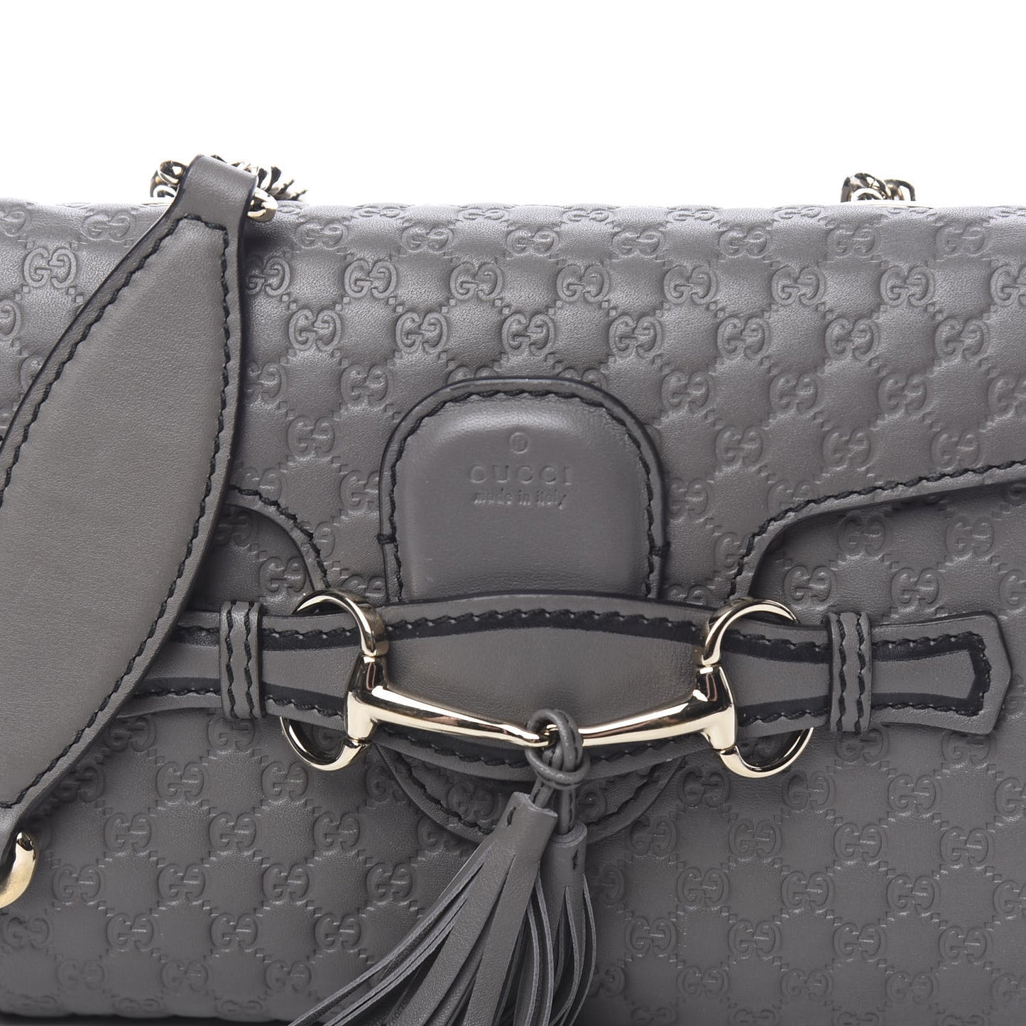 Soft Microguccissima Mini Emily Chain Shoulder Bag Loess