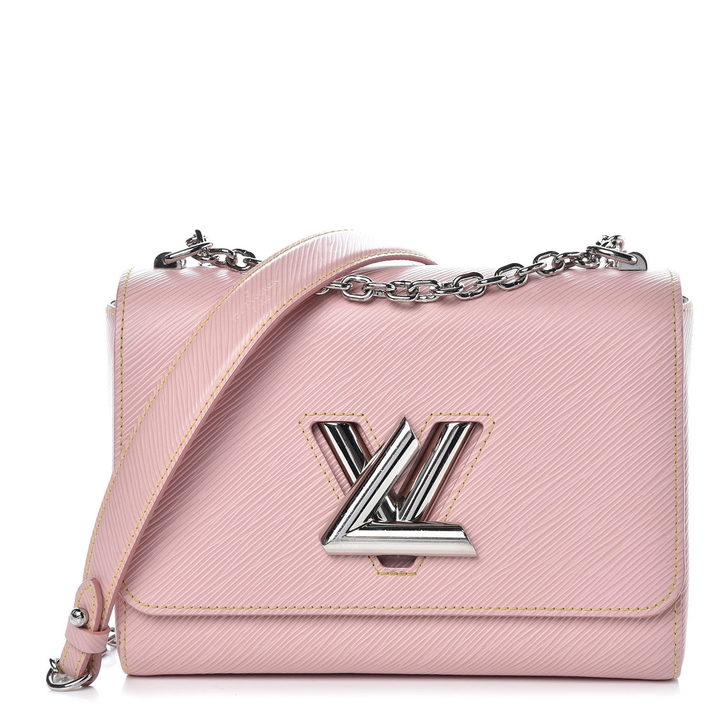 Epi Twist Shoulder Bag MM Rose Ballerine