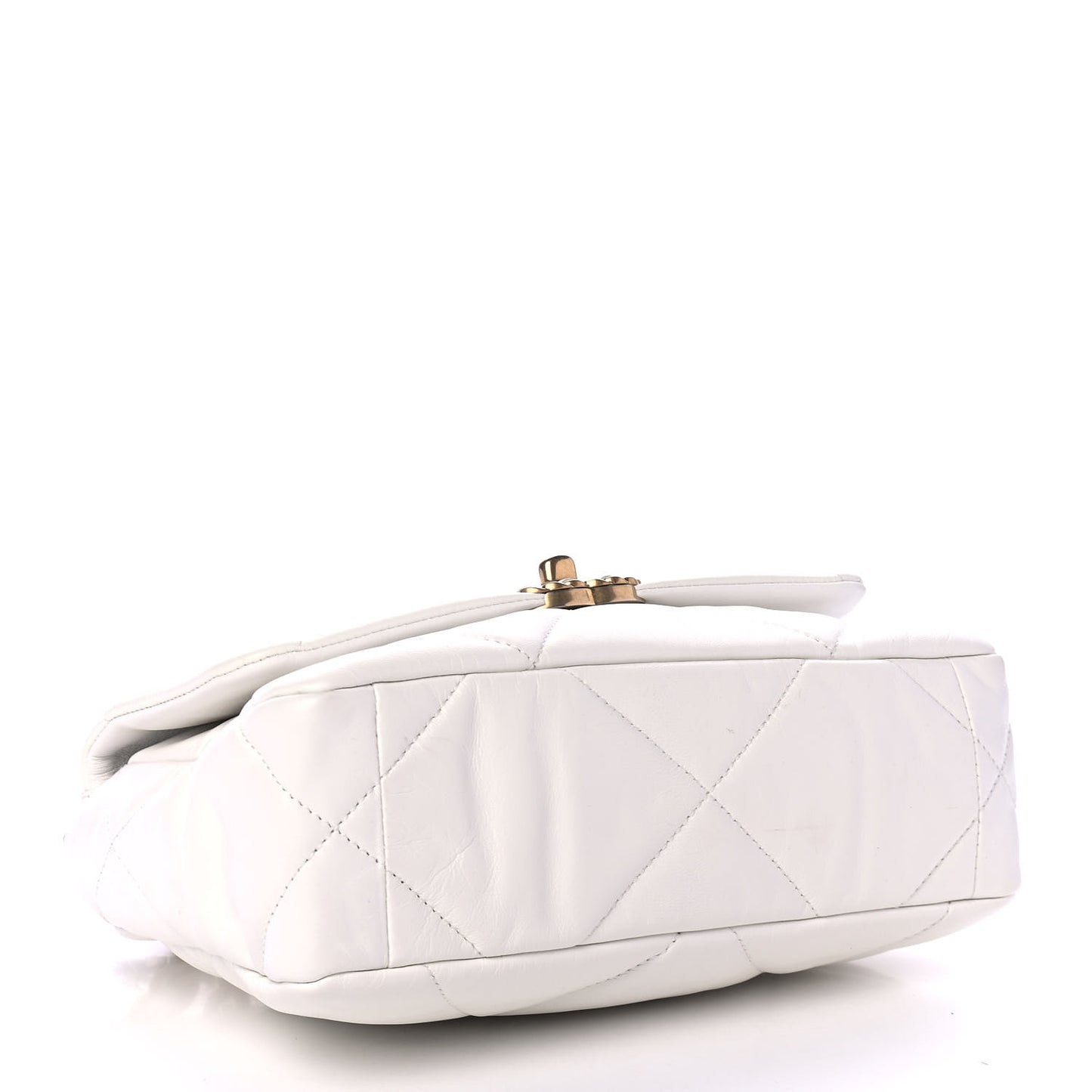 Lambskin Quilted Medium Chanel 19 Flap White