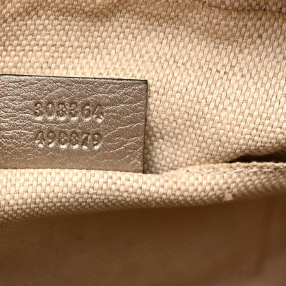 Gucci Metallic Pebbled Calfskin Small Soho Disco Bag Golden Beige 7 of 13