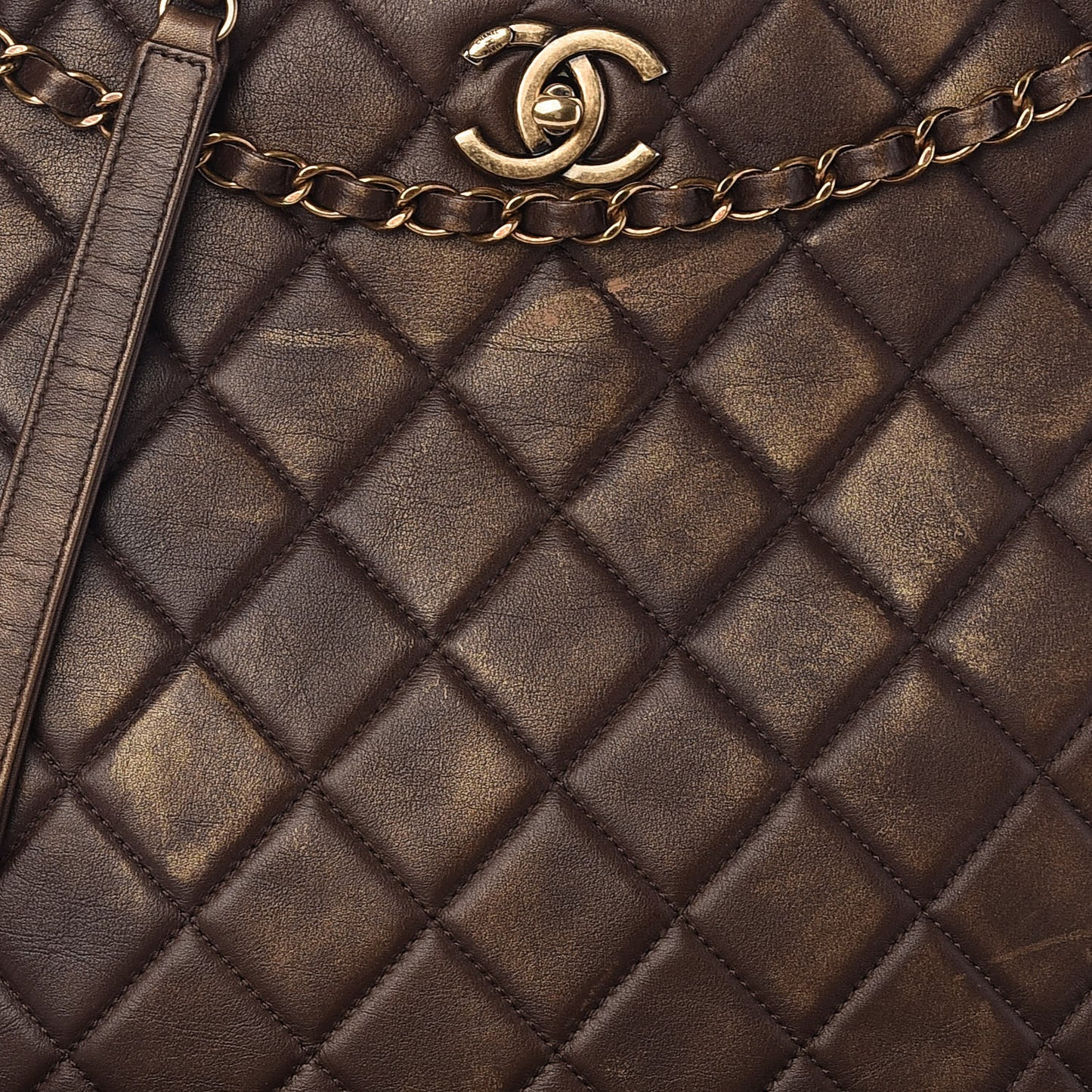 Calfskin Quilted Into The Fringe Hobo Brown