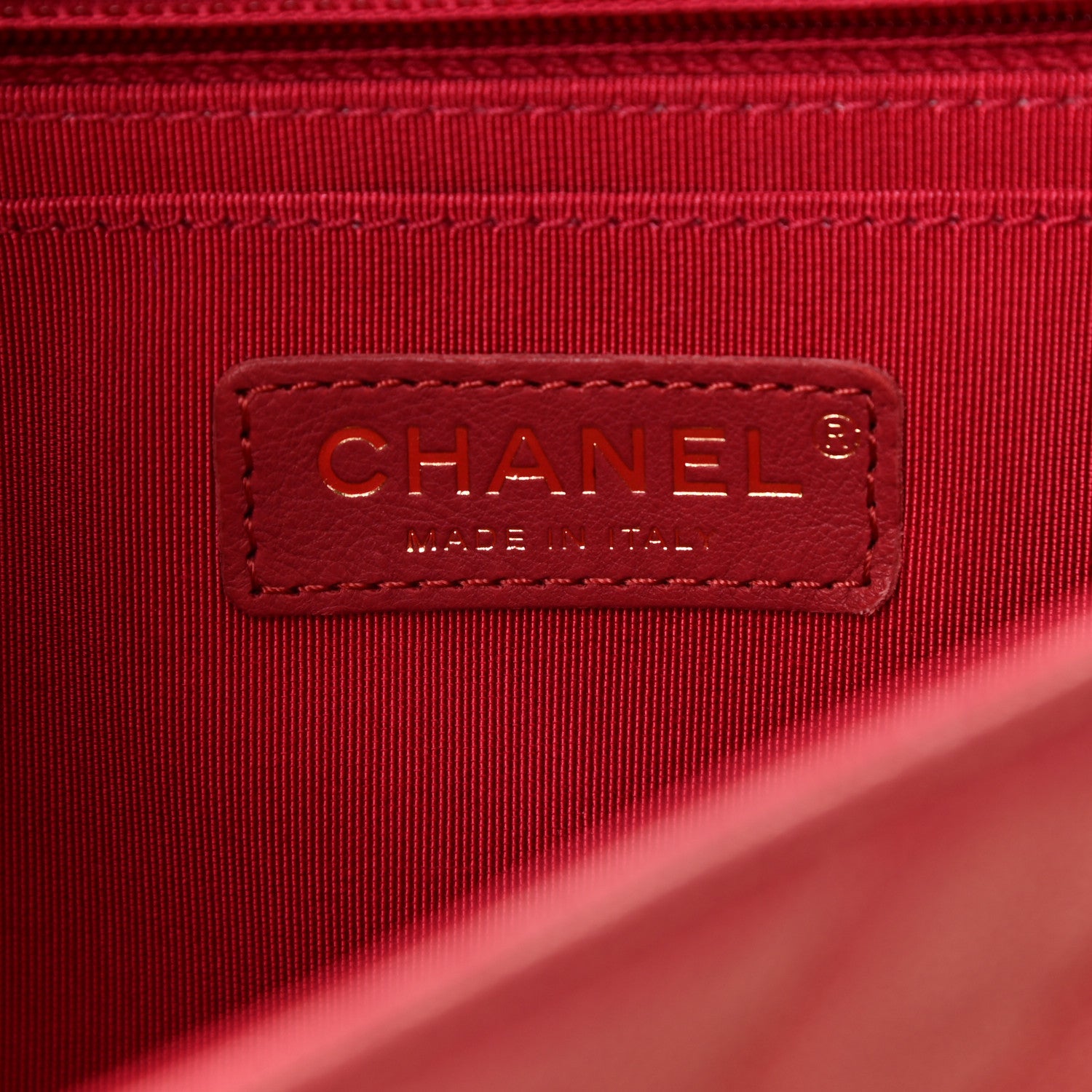 Chanel Metallic Caviar Chevron Quilted Medium Statement Flap Dark Pink 6 of 10