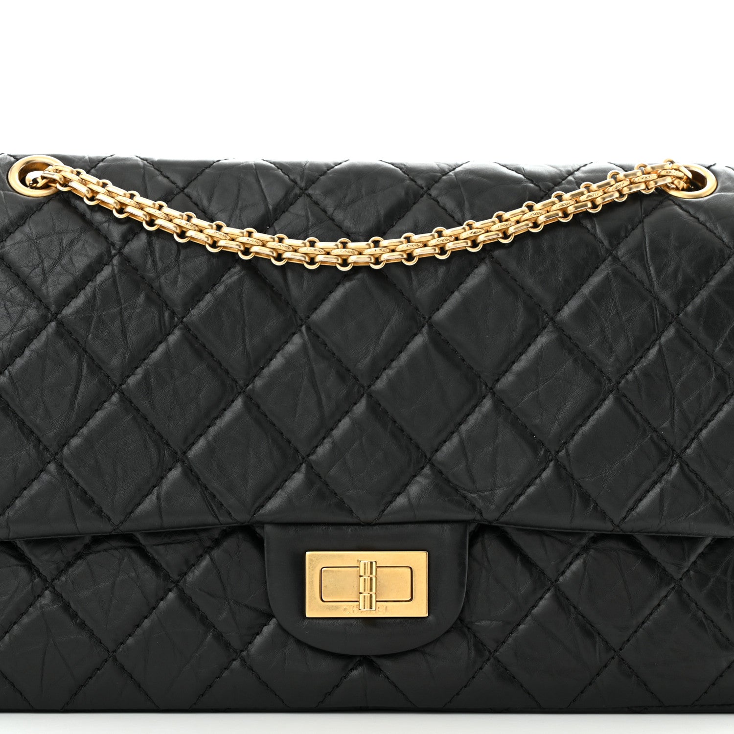 Chanel Aged Calfskin Quilted 2.55 Reissue 227 Flap Black 8 of 12