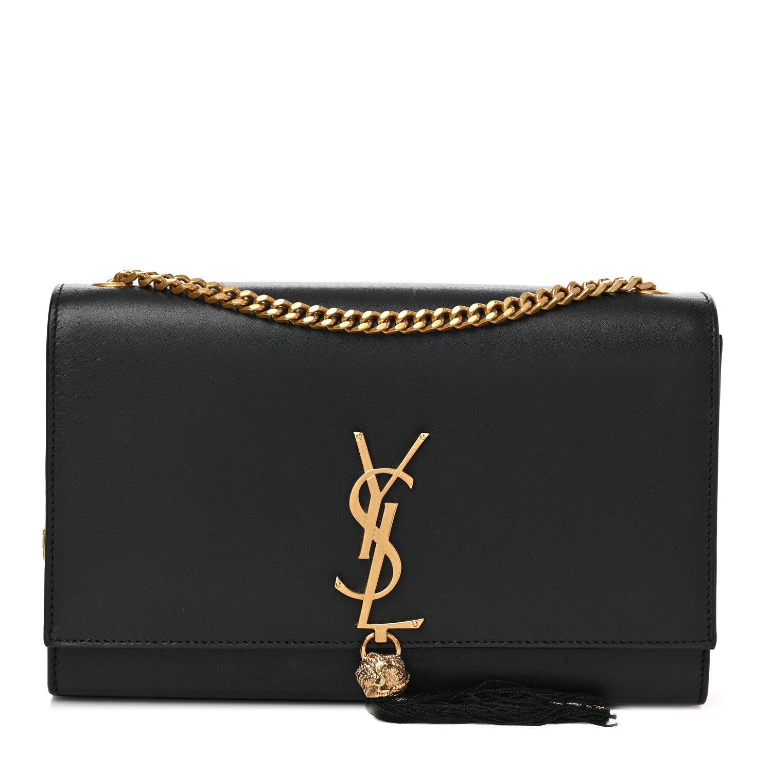 Saint Laurent Smooth Calfskin Medium Classic Monogram Kate Tassel Satchel Black 1 of 9