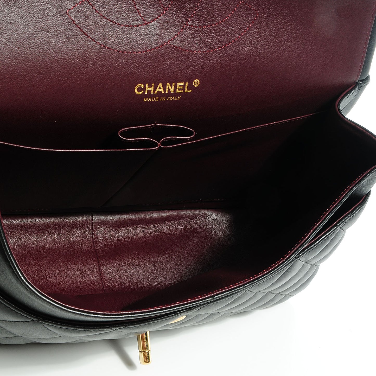 Lambskin Jumbo Double Flap Black